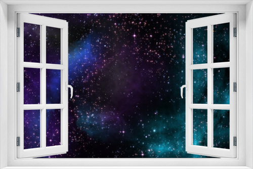 Fototapeta Naklejka Na Ścianę Okno 3D - A beautiful cosmic sky strewn with stars.