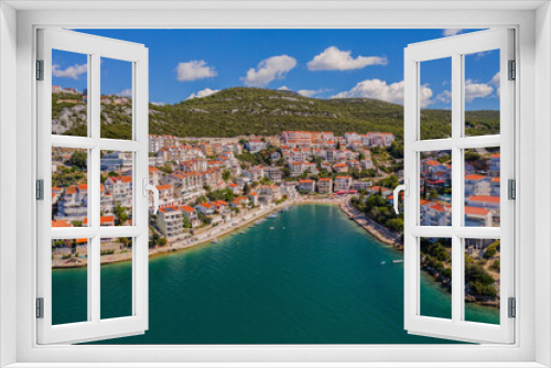 Fototapeta Naklejka Na Ścianę Okno 3D - NEUM, BOSNIA AND HERZEGOVINA, a seaside resort on the Adriatic Sea, is the only coastal access in Bosnia and Herzegovina. September 2020
