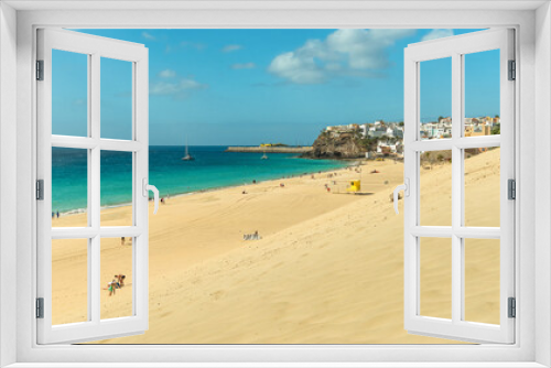 Fototapeta Naklejka Na Ścianę Okno 3D - Beach at Morro Jable on Fuerteventura, Canary Islands 