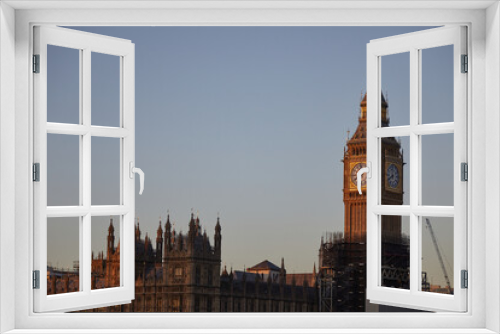 Fototapeta Naklejka Na Ścianę Okno 3D - Big Ben, Elizabeth Tower, Palace of Westminster, London UK at dawn