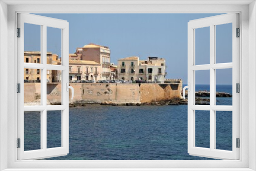 Fototapeta Naklejka Na Ścianę Okno 3D - Italy, Sicily Island: Foreshortening of Syracuse.