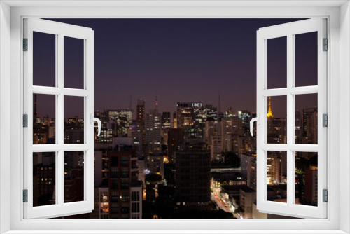 Vista da região da Avenida Paulista em São Paulo - Brasil