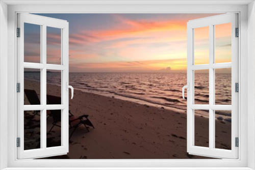 Fototapeta Naklejka Na Ścianę Okno 3D - Amazing sunrise at Long Bay, Providenciales, Turks and Caicos Islands.