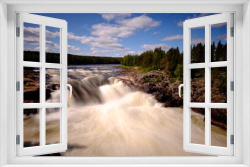 Fototapeta Naklejka Na Ścianę Okno 3D - Jokkfall in Norrland Sweden