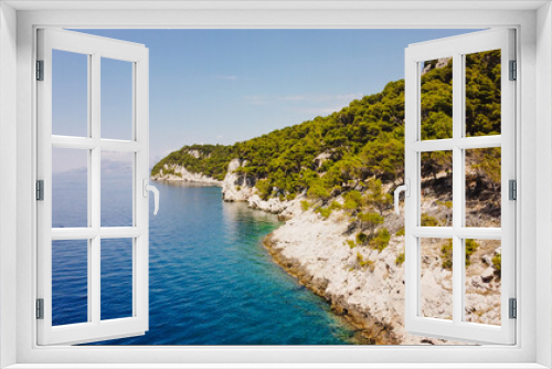 Fototapeta Naklejka Na Ścianę Okno 3D - Croatia is a country with many beautiful beaches and Makarska is one of them. Makarska is a coastal town in the southwestern part of Croatia, mainly inhabited by Croats. In this video, you can see som