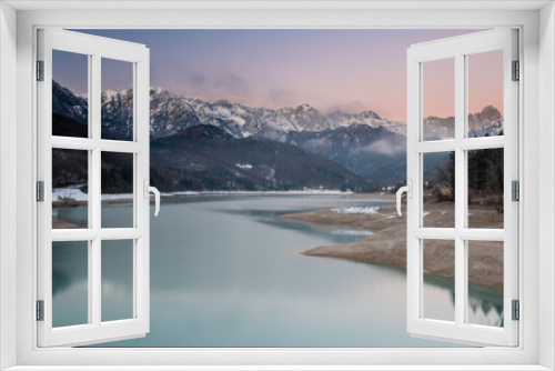 Fototapeta Naklejka Na Ścianę Okno 3D - Lago di Barcis