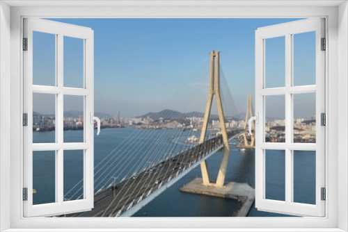 Fototapeta Naklejka Na Ścianę Okno 3D - Busan bridge