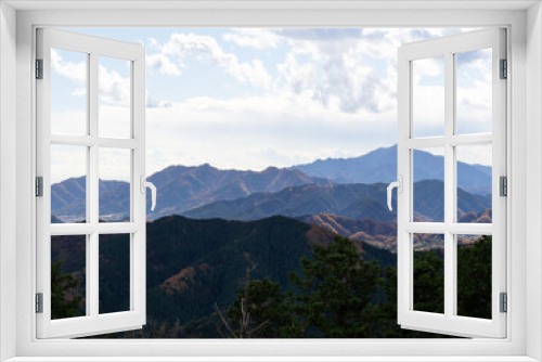 Fototapeta Naklejka Na Ścianę Okno 3D - 高尾山から見える景色