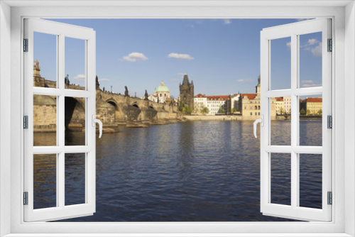 Charles bridge in Prague. Horizontally.