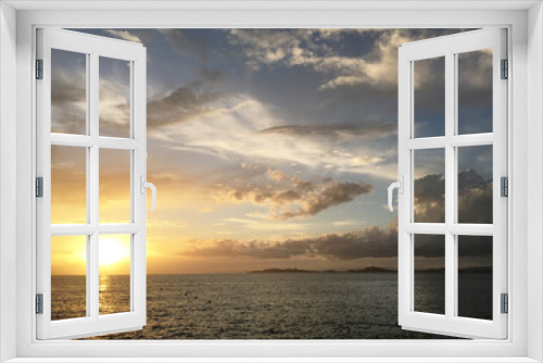 Fototapeta Naklejka Na Ścianę Okno 3D - Sunset Beach Sky Background