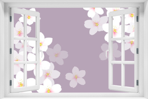 Fototapeta Naklejka Na Ścianę Okno 3D - 和風な桜のイラスト