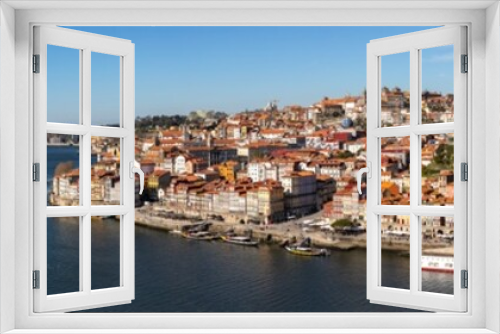 Fototapeta Naklejka Na Ścianę Okno 3D - Panorama sur Porto Ribeira depuis le belvédère de Gaia