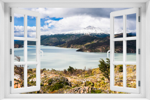 Fototapeta Naklejka Na Ścianę Okno 3D - Lake Grey (Lago Grey), Torres del Paine National Park, Patagonia, Chile, South America