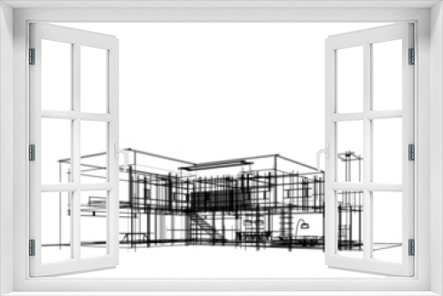 Fototapeta Naklejka Na Ścianę Okno 3D - 3d model of a house