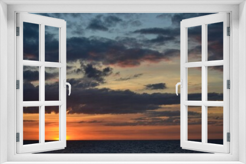 Fototapeta Naklejka Na Ścianę Okno 3D - Puesta de mar