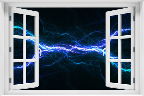 Cold blue plasma, abstract electrical lightning
