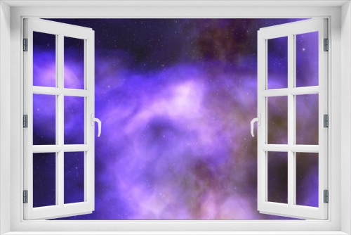 Fototapeta Naklejka Na Ścianę Okno 3D - Beautiful nebula in cosmos far away 3d rendering	
