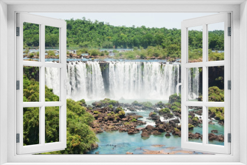 Fototapeta Naklejka Na Ścianę Okno 3D - Iguazu Falls