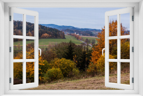 Fototapeta Naklejka Na Ścianę Okno 3D - Autumn view of a landscape near Letohrad, Czech Republic