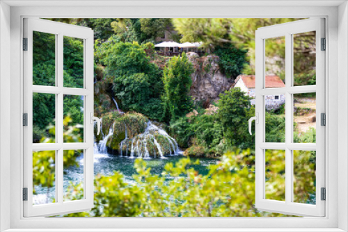 Fototapeta Naklejka Na Ścianę Okno 3D - Krka National Park Skradinski Buk waterfall Croatia