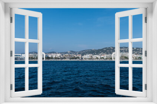 Fototapeta Naklejka Na Ścianę Okno 3D - Panoramic view from sea over Cannes, South of France