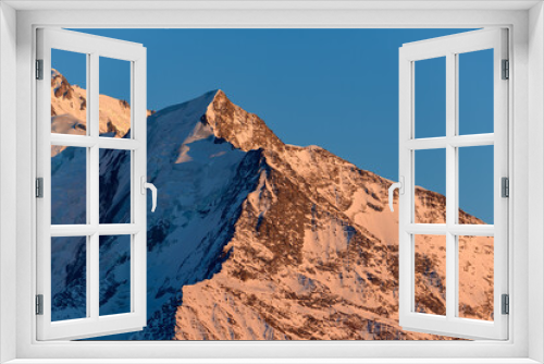 Fototapeta Naklejka Na Ścianę Okno 3D - The Aiguille de Bionnassay in Europe, France, Rhone Alpes, Savoie, Alps, in winter on a sunny day.