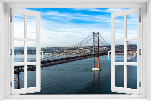 Fototapeta Naklejka Na Ścianę Okno 3D - Ponte 25 de Abril em Lisboa