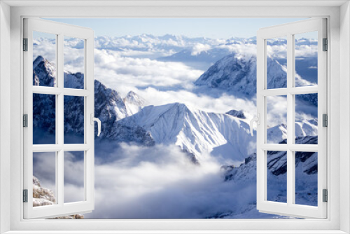 Fototapeta Naklejka Na Ścianę Okno 3D - European Alps from the 'Zugspitze' - Germany's talles mountain