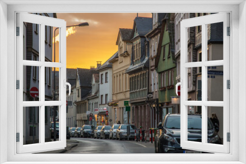 Fototapeta Naklejka Na Ścianę Okno 3D - frankfurt am main-höchst, häuserzeile
