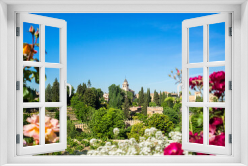 Fototapeta Naklejka Na Ścianę Okno 3D - Lower Generalife gardens