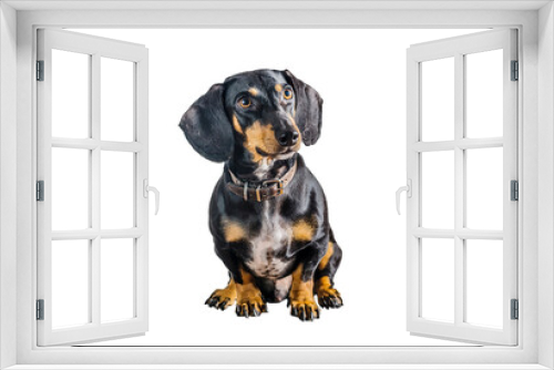Fototapeta Naklejka Na Ścianę Okno 3D - dachshund dog on white background