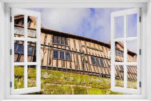 Fototapeta Naklejka Na Ścianę Okno 3D - England UK. Traditional houses and cottages in an English Village. Suitable for articles on housing market, finance, mortgage, cost of living etc. Generic property image.