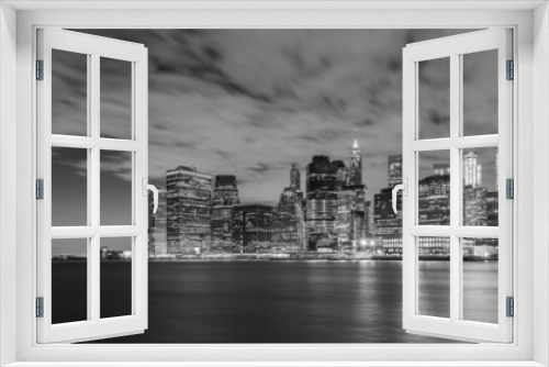 Fototapeta Naklejka Na Ścianę Okno 3D - Manhattan nights