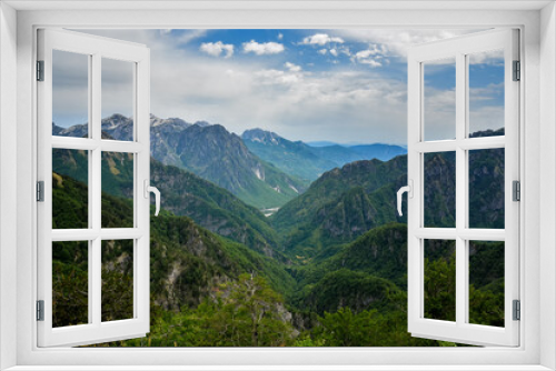 Fototapeta Naklejka Na Ścianę Okno 3D - Mountains on the north Albania. Scenic landscape view on gorge in mountain