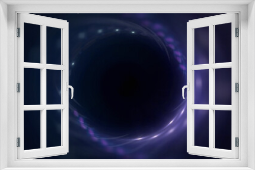Fototapeta Naklejka Na Ścianę Okno 3D - Bright abstract background with leaks. Blurred lighting tunnel. Magic portal. Vivid sphere lens