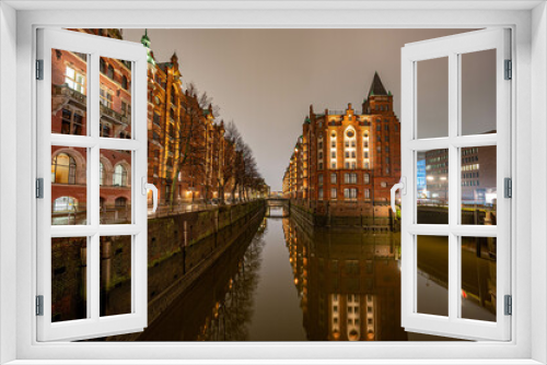 Fototapeta Naklejka Na Ścianę Okno 3D - Speicherstadt Hamburg