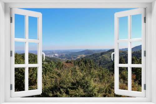 Fototapeta Naklejka Na Ścianę Okno 3D - 山頂からの景色