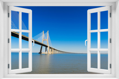 Fototapeta Naklejka Na Ścianę Okno 3D - Vasco da Gama bridge in Lisbon, Portugal