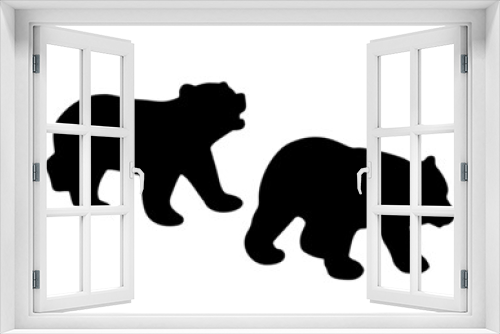 Fototapeta Naklejka Na Ścianę Okno 3D - Wild bears in a set. Vector image.