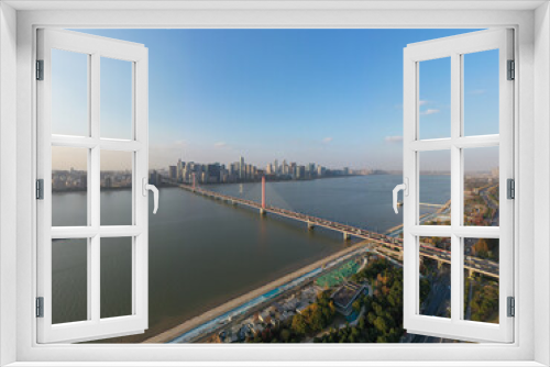 Fototapeta Naklejka Na Ścianę Okno 3D - hangzhou city skyline