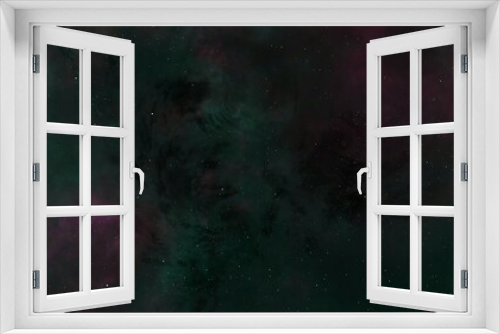 Fototapeta Naklejka Na Ścianę Okno 3D - green galaxy in deep space