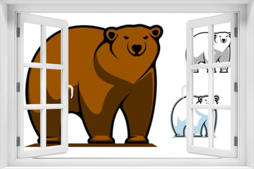 Fototapeta Naklejka Na Ścianę Okno 3D - Funny cartoon bear mascot
