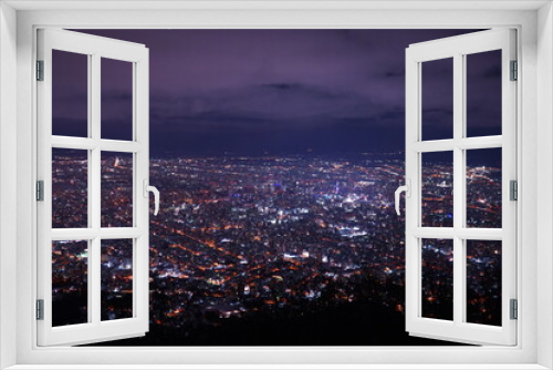 Fototapeta Naklejka Na Ścianę Okno 3D - 日本 北海道 札幌 藻岩山 山頂展望台からの夜景