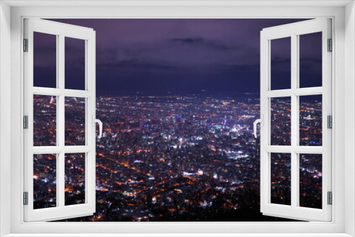 Fototapeta Naklejka Na Ścianę Okno 3D - 日本 北海道 札幌 藻岩山 山頂展望台からの夜景