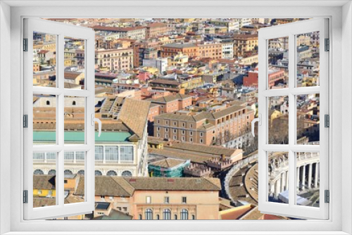 Fototapeta Naklejka Na Ścianę Okno 3D - Palazzo apostolico e colonnato di San Pietro