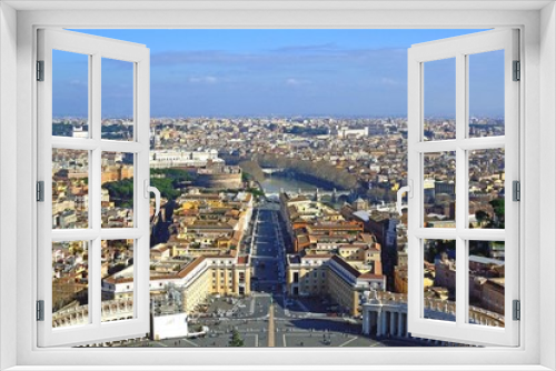 Fototapeta Naklejka Na Ścianę Okno 3D - Via della Conciliazione vista dalla Cupola di San Pietro