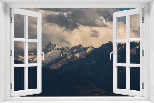 Fototapeta Naklejka Na Ścianę Okno 3D - Zillertal Berge  Wolken Gewitter Stimmung