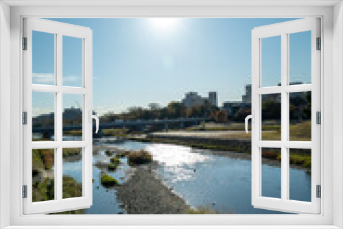 Fototapeta Naklejka Na Ścianę Okno 3D - 川辺の風景