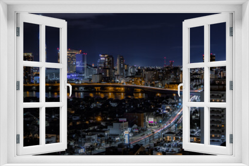Fototapeta Naklejka Na Ścianę Okno 3D - 福岡夜景