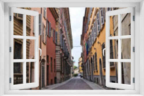 Fototapeta Naklejka Na Ścianę Okno 3D - Alleyway. Piacenza. Emilia-Romagna. Italy.